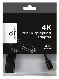 Gembird 4K Mini DisplayPort to DisplayPort adapter, black
