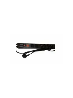 NaviaTec pravokutni AC naponski kabel CEE 7/4 utikač , IEC 320 C13 ženski konektor crni 1,5m