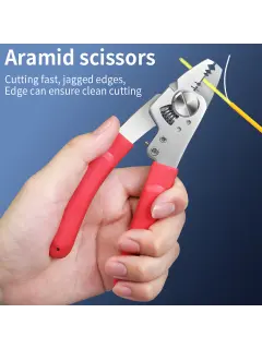 Comptyco 7-in-1 Multi-functional Fiber Optic Stripper with Scissors 3-Port Stripper for Efficient