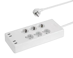 Transmedia Smart 6-putna letva s 4 USB utora za punjenje (maks. 5V 4A)