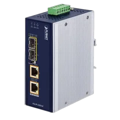 Planet Industrial 2-Port 100 1000X SFP to 2-Port GbE 802.3bt PoE Media Converter
