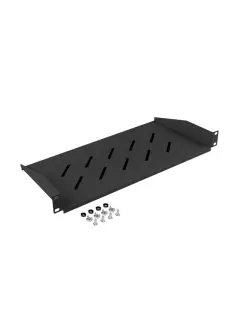 Lanberg 19" Fixed Shelf 1U/483X220MM deep Max Load Capacity Up To 25KG Black