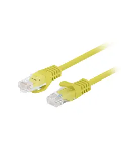 Lanberg CAT.6 UTP 0.25M Yellow Patchcord Fluke Passed