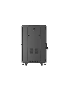 Lanberg 18U/ 600X600 Rack Cabinet 19" Free-Standing (flat pack) with Glass Door Black