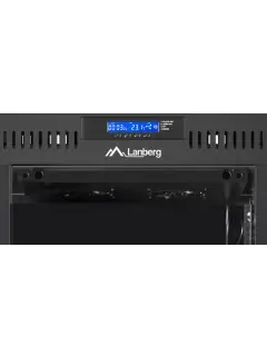 Lanberg 22U/800X800 Rack Cabinet 19" Free-Standing (Flat Pack) With Glass Door Black (includes LCD