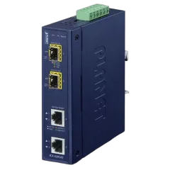 Planet Industrial 2-port 10 100 1000T to 2-port 100 1000 2500X SFP Media Converter