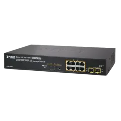 Planet L2 L4 8-Port RJ45 GbE HP PoE 2-Port 1G SFP Managed Switch (120W)