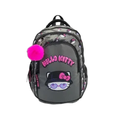 Ruksak školski St.Right Hello Kitty 16" sivi