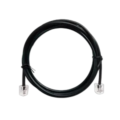 Gembird Telephone cord, round, 6P4C, 2 m, black