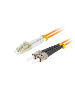 Lanberg 1M Fiber Optic Patchcord MM ST/UPC-LC/UPC Duplex LSZH OM2 50/125 3.0MM Orange