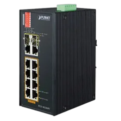 Planet Industrial 8-Port 10 100TX 802.3at PoE 2-Port Gigabit TP SFP Combo Switch