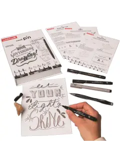 Marker Uni pin gift set Lettering + tehnička ol M5-228 u kutiji 8/1