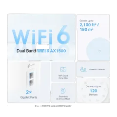 TP-Link AX1500 Whole Home Mesh Wi-Fi 6 System (2-Pack)