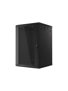 Lanberg 19" Wall-Mount 18U/600X600 (Flat Pack) With Glass Door Black