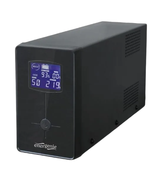 Gembird UPS with USB and LCD display, 850 VA, black