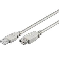 NaviaTec USB 2.0 A muški na A ženski kabel, 5m, bež