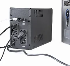 Gembird UPS with USB and LCD display, 2000 VA, black
