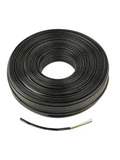 Gembird Flat telephone cable stranded wire 100 meters, black, 4 wires