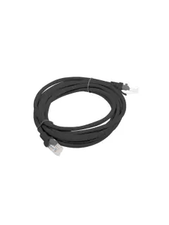 Lanberg CAT.5E UTP 3M Black Patchcord Fluke Passed