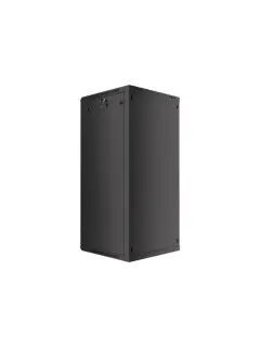 Lanberg Rack Cabinet 19" Wall-Mount 27U/600X600 (Flat Pack) With Glass Door Black V2
