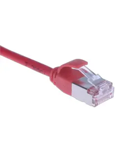 Masterlan comfort patch cable U FTP, extra slim, Cat6A, 0,25m, red, LSZH