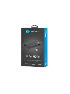 Natec USB 3.0 HUB MOTH 4-PORT BLACK