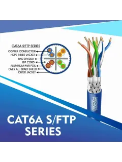 Transmedia CAT6a SFTP Patch Cable 5,0m grey