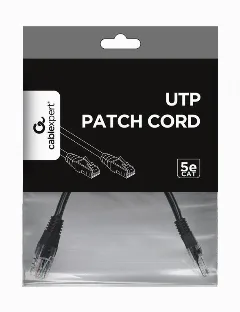Gembird CAT5e UTP Patch cord, black, 0,25 m