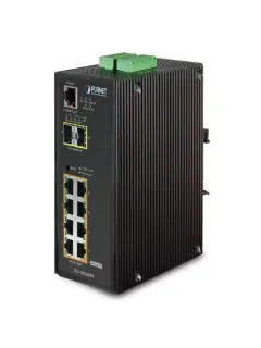 Planet Industrial 10-Port (8x 1GbE RJ45 36W Port POE (240w) 2x 100 1000 SFP Slots), L2 Managed
