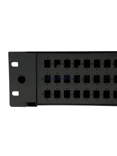 Telcoline Fiber optic patch panel 2U/19”, 72F/72xSC Simplex, slide out on rollers/drawer type, Black