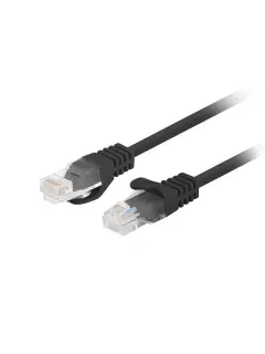Lanberg CAT.6 UTP 0.25M Black Patchcord Fluke Passed