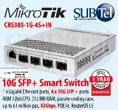 MikroTik Cloud Router Switch with 4x 10G SFP slots 1x GbE