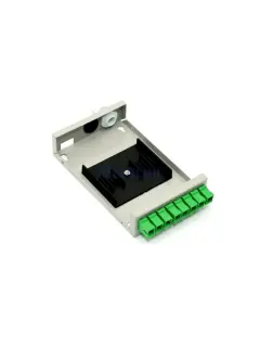 Telcoline fiber optic patch box 8 ports - SC Simplex/LC Duplex, Grey