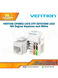 Vention Cat.6 UTP 180 Degree Keystone Jack White
