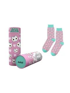 Čarape iTotal Cats bijele XL2824