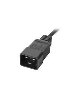 Lanberg Power Distribution Unit (PDU) 19" 1U 16A 4X C19 6X IEC C13 Sockets Black 2M cable with C20