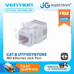 Vention Cat.6 UTP 180 Degree Keystone Jack White
