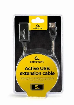 Gembird Active USB 2.0 extension cable, 5m, black