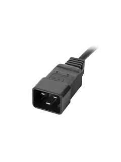 Lanberg PDU 19" 1U 16A 2M 2X C19 8X IEC C13 Sockets Black C20