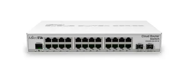 MikroTik SwOS RouterOS 24xGbE 2xSFP cage, desktop