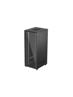 Lanberg 42U/800X1000 Rack Cabinet 19" Free-Standing (Flat Pack) With Glass Door Black