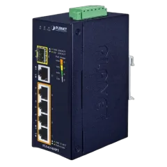 Planet Industrial 6-Port (4x 1G 802.3at PoE RJ45 1x GbE 1x 100 1000X SFP Gigabit Ethernet Switch