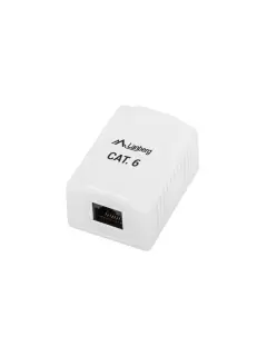 Lanberg Surface-Mount Box CAT.6 UTP Unshielded 1X RJ45 White