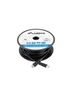 Lanberg 10M HDMI M/M V2.1 Cable Optical Black AOC