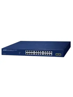 Planet Industrial 8-port 10 100 1000T 802.3at PoE 2-port 1G 2.5G SFP Wall-mount Managed Switch