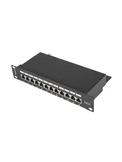 Lanberg Patch Panel 12Port 1U 10" CAT.6 Shielded Black