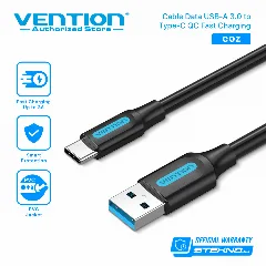 Vention 3-in-1 USB 2.0 Type-C Male to USB-C Male USB-C Male Lightning Male 5A Retractable Cable 1.1M Black