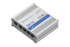 Teltonika TSW110 industrijski neupravljivi switch, 5 x GbE portova, pasivni PoE