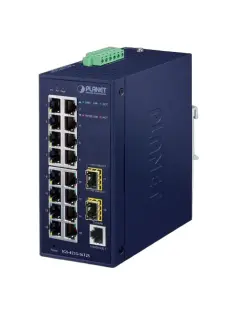 Planet Industrial L2 L4 16-Port GbE 2-Port 100 1000X SFP Managed Switch