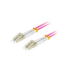 Lanberg 1m Fiber Optic Patchcord MM LC/UPC-LC/UPC Duplex LSZH OM4 50/125 3.0MM Violet